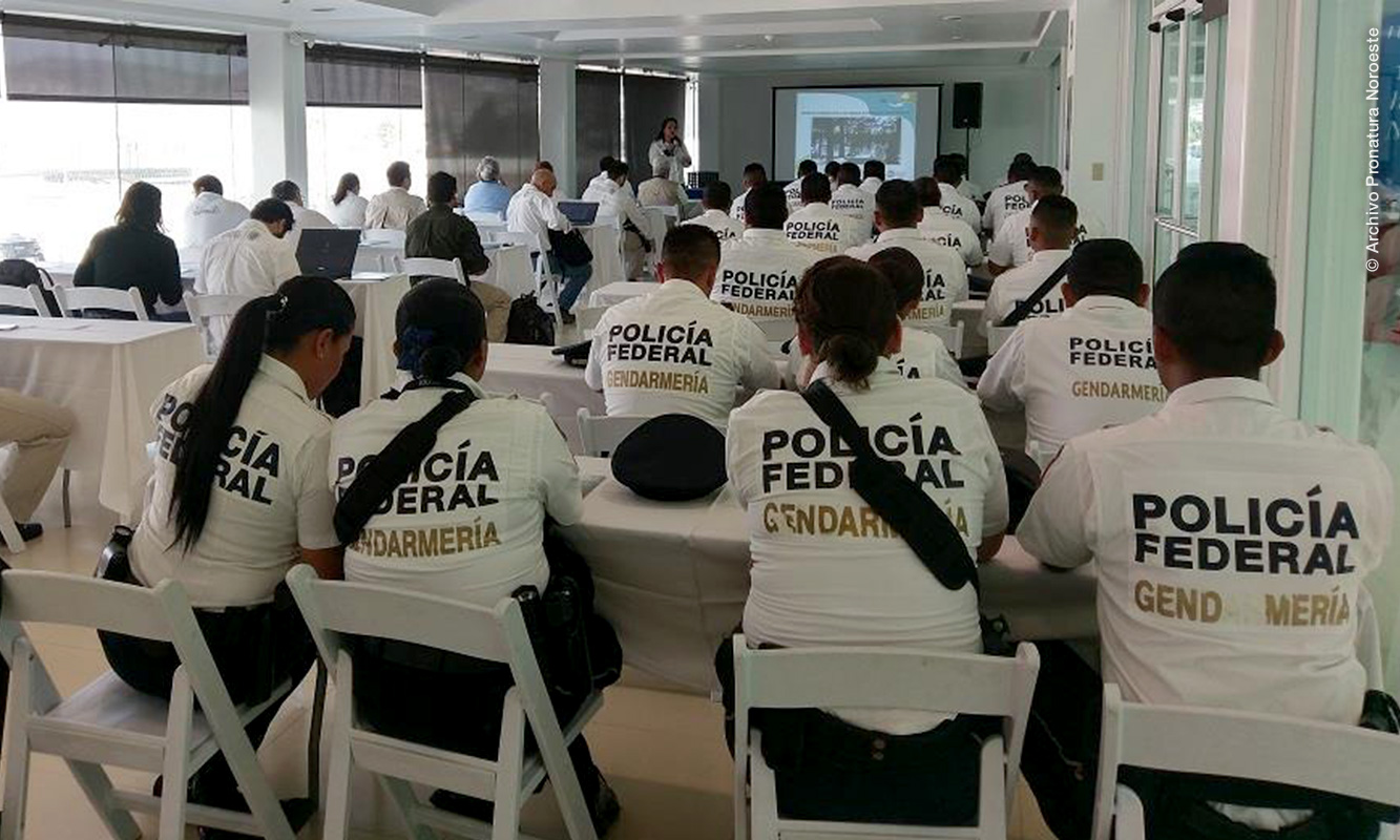 Personal de la Gendamería Ambiental durante la capacitación