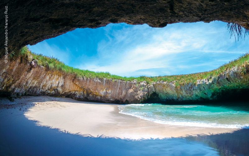 Playa del amor. Islas Marietas, Nayarit. Foto de Miguel Alejandro Naranjo Ruiz.