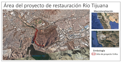 Area del proyecto de restauración Río Tijuana