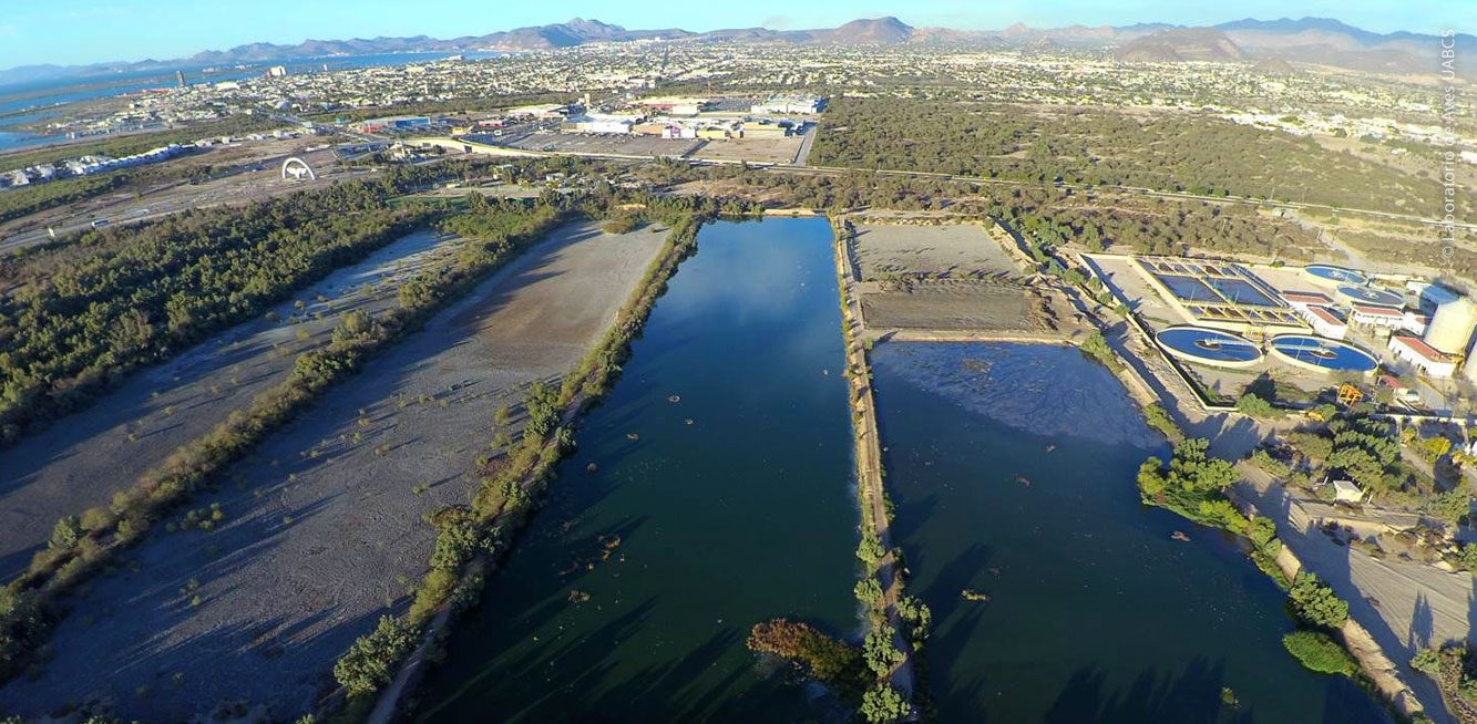 Aereal image of La Paz wetlands