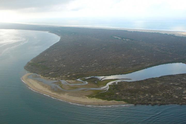 Vista aérea de la Península de Lucenilla en Sinaloa