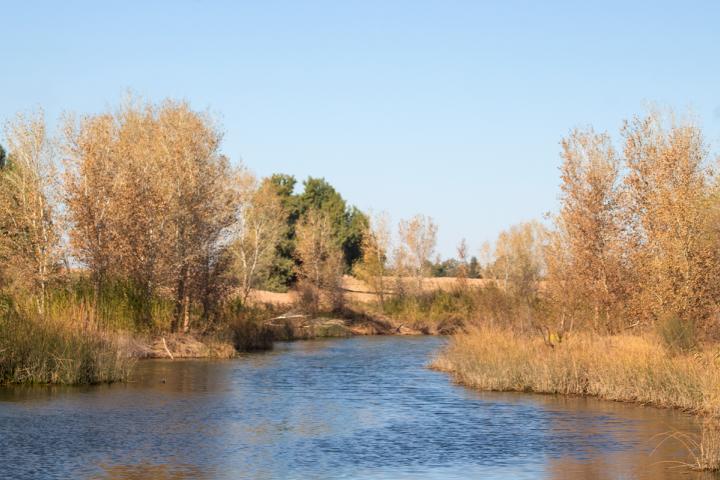 Paisaje del cauce del Río Colorado en Chausse