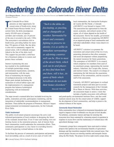 Restoring the Colorado River Delta