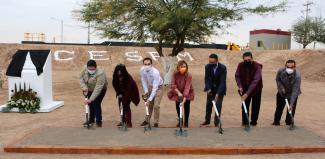 Groundbreaking ceremony for the Guadalupe Victoria artificial wetland in Mexicali.