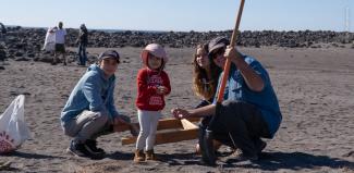 Gustavo Danemann, Executive Director of Pronatura Noroeste, was present at the waste collection at Arroyo San Miguel State Park.